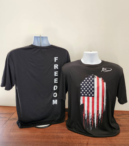 Ripped American Flag w/Freedom